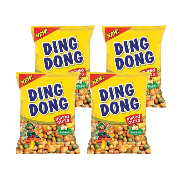 Ding Dong Real Garlic Super Mixed Nuts 100gm x 4 Pcs - Pinoyhyper