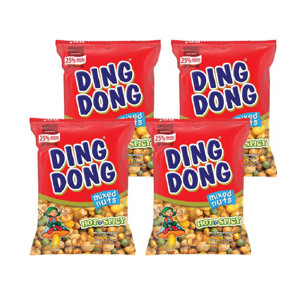 Ding Dong Snack Mix Nuts Hot & Spicy 100gm x 4 Pcs - Pinoyhyper
