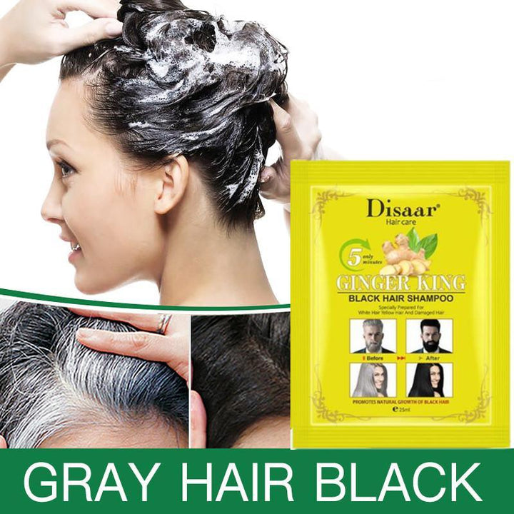 Disaar Ginger King Black Hair Shampoo Only 5 Minutes 25ml×10pcs - Pinoyhyper