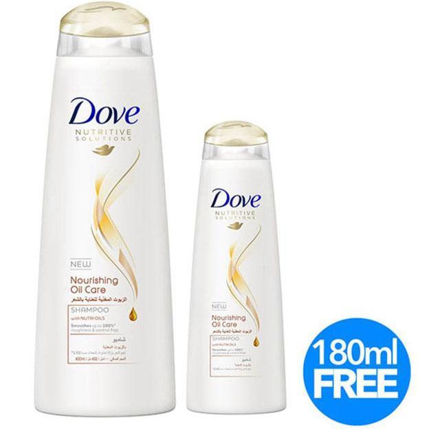 Dove Nourishing Oil Care Shampoo 400+180ml Pack - Pinoyhyper