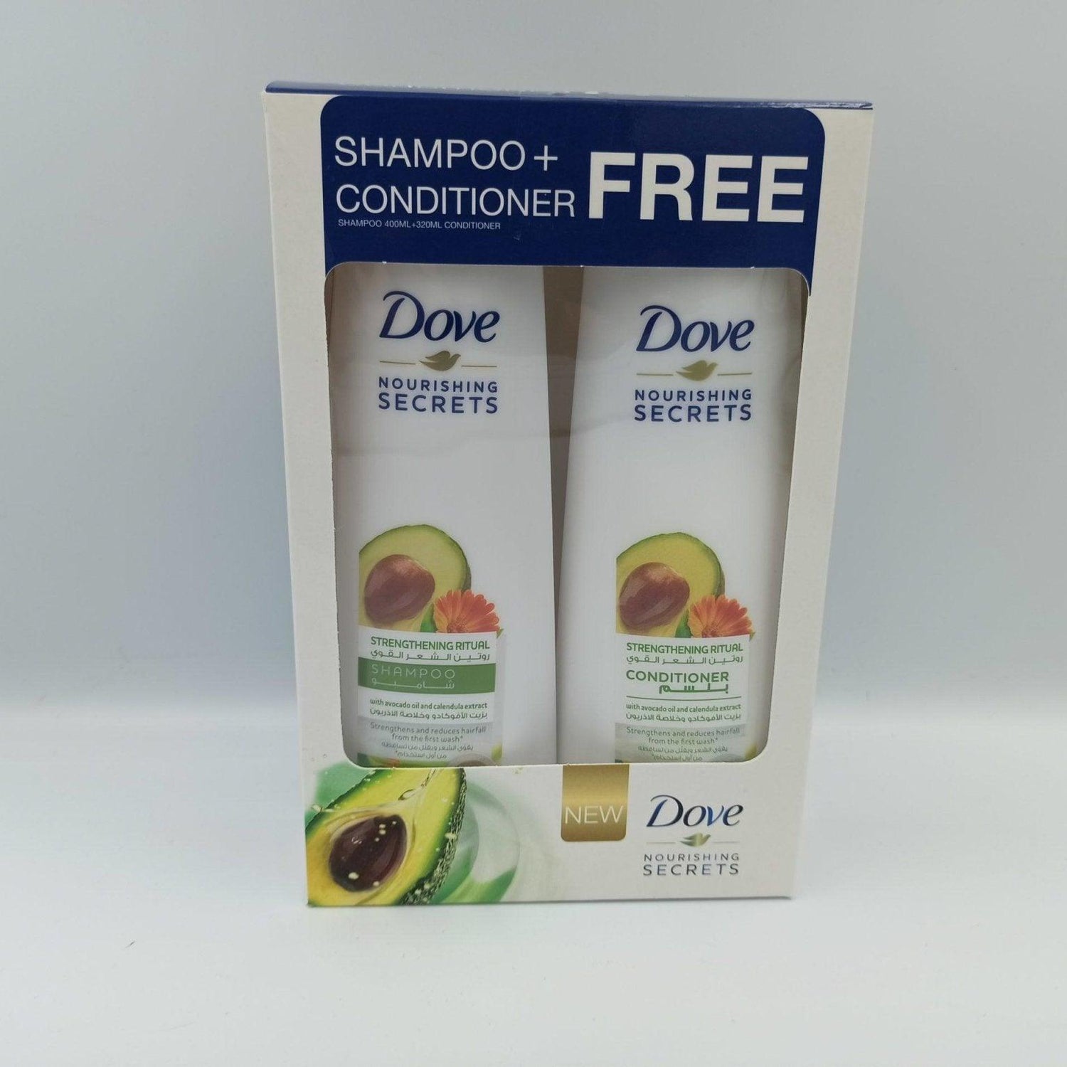Dove Nourishing Secrets Strengthening Ritual Shampoo 400ml + Conditioner 320ml - Pinoyhyper