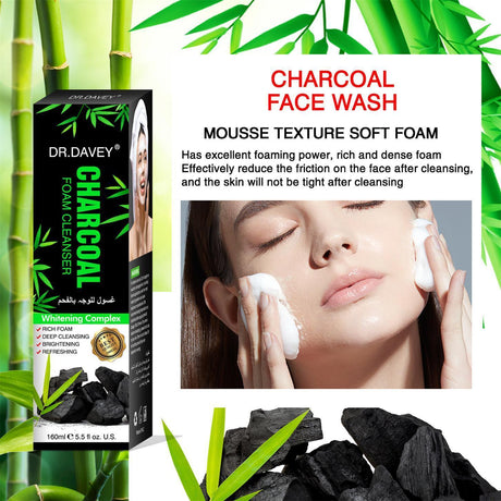 Dr.Davey Charcoal foam cleanser face cleanser - 160ml - Pinoyhyper