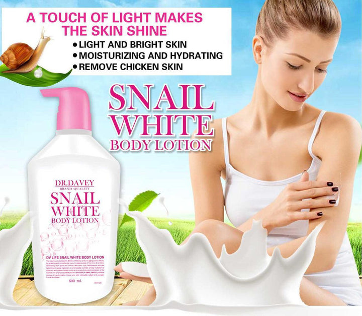 Dr.Davey Snail Whitening Skin Body Lotion - 600ml - Pinoyhyper