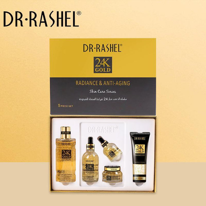 Dr Rashel 24K Gold Radiance &amp; Anti Aging Skin Care Set - 5 pcs Gift Box - Pinoyhyper