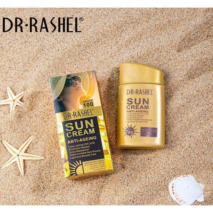 Dr. Rashel Sun Cream Anti-Ageing SPF 100+++ Gold & Collagen - 80gm - Pinoyhyper