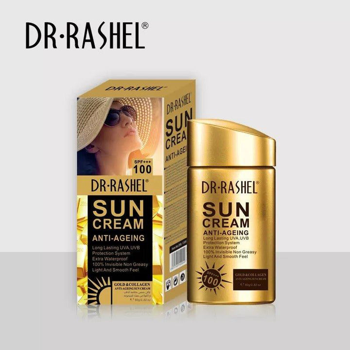Dr. Rashel Sun Cream Anti-Ageing SPF 100+++ Gold & Collagen - 80gm - Pinoyhyper