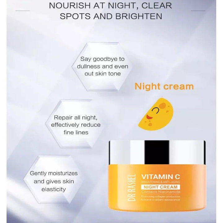 Dr. Rashel Vitamin C Brightening & Anti-Aging Night Cream - 50gm - Pinoyhyper