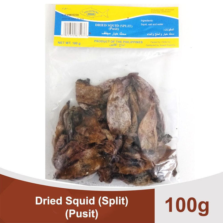Dried Squid (Pusit) Split - 100g - Pinoyhyper