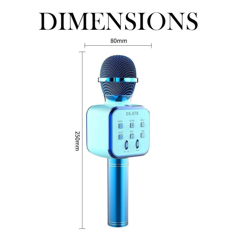 DS 878 Wireless Bluetooth Karaoke Microphone with Built-in HIFI Speaker - Pinoyhyper