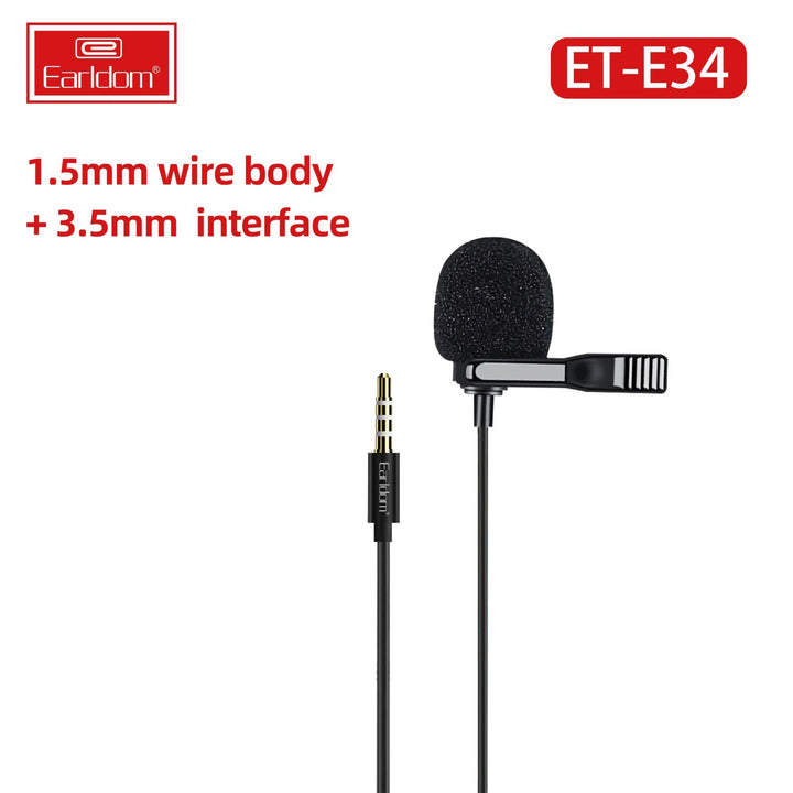 Earldom mini Microphone with Clip E34 - Pinoyhyper