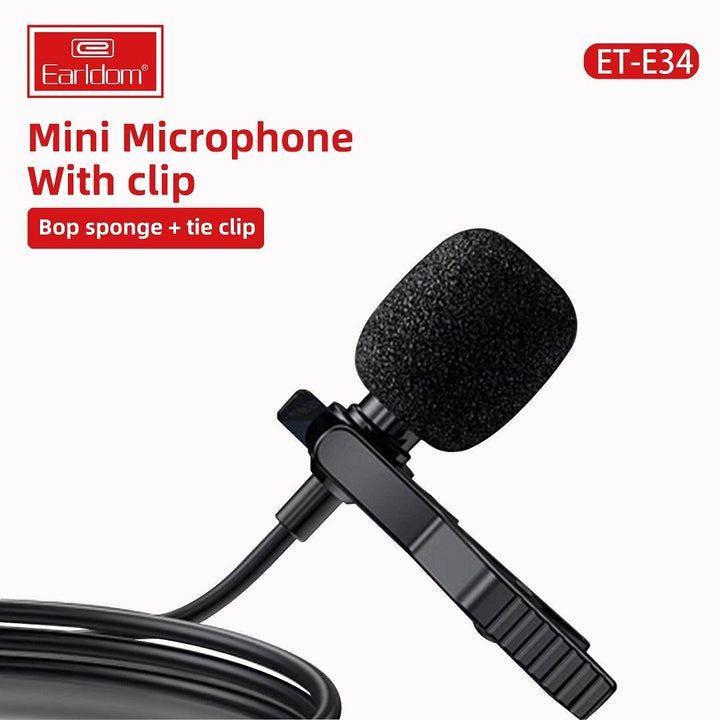 Earldom mini Microphone with Clip E34 - Pinoyhyper