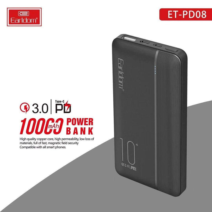 Earldom Power Bank 10000mah PD08 - Pinoyhyper