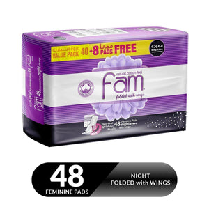 Fam 48-Pads Natural Cotton Feel Napkin With Wings - Pinoyhyper