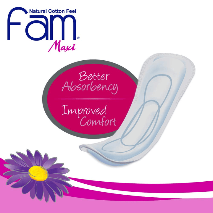 Fam Maxi 40 Feminine Pads Super without Wings (30+10) - Pinoyhyper