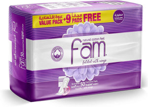 Fam Sanitary Pads Super With Wing 41+9 Pads - Pinoyhyper