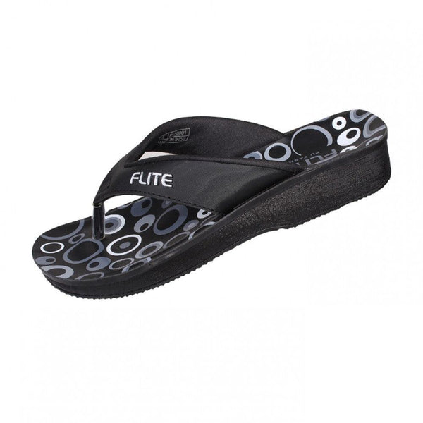 Flite Women Slippers  - (Pul 8001) Black Sandals - Pinoyhyper