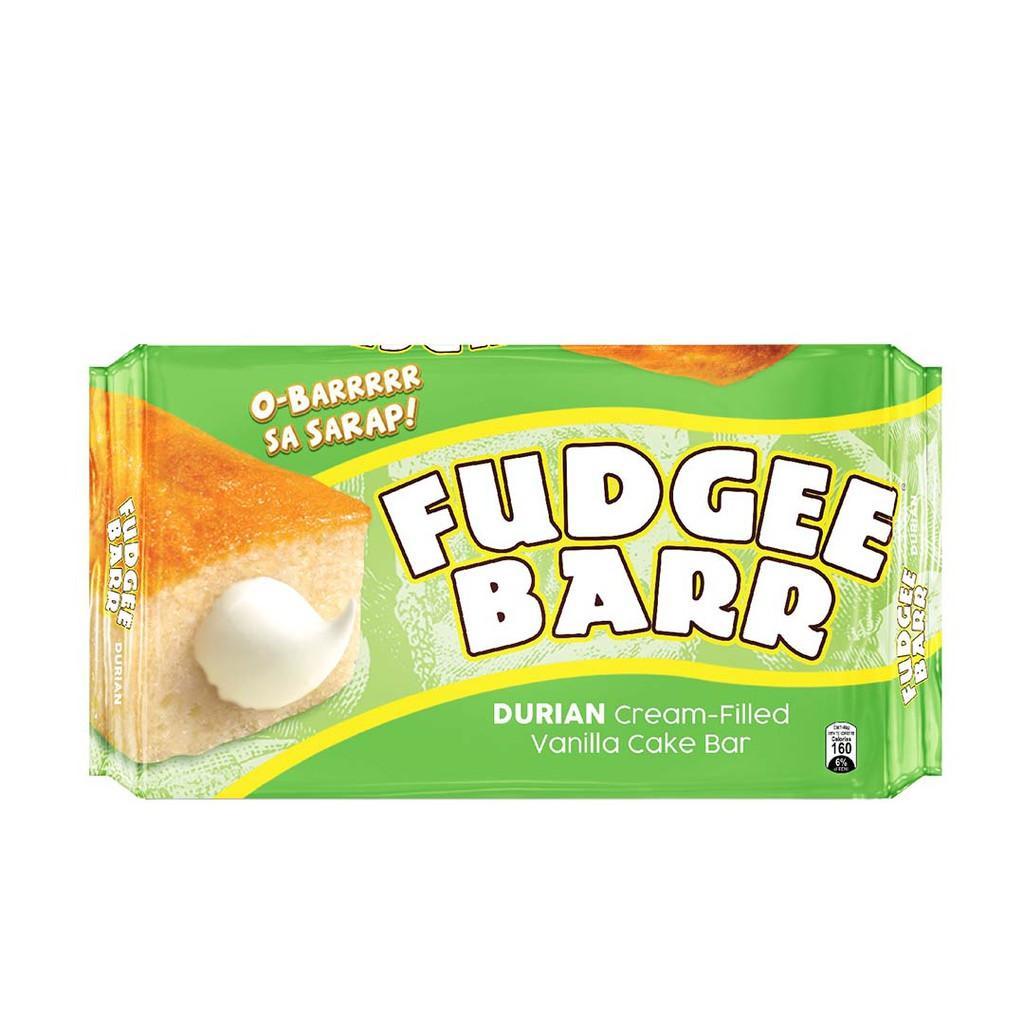 Fudgee Barr Durian Cream Filled Vanilla Cake Bar 10 X 39gm Pinoyhyper