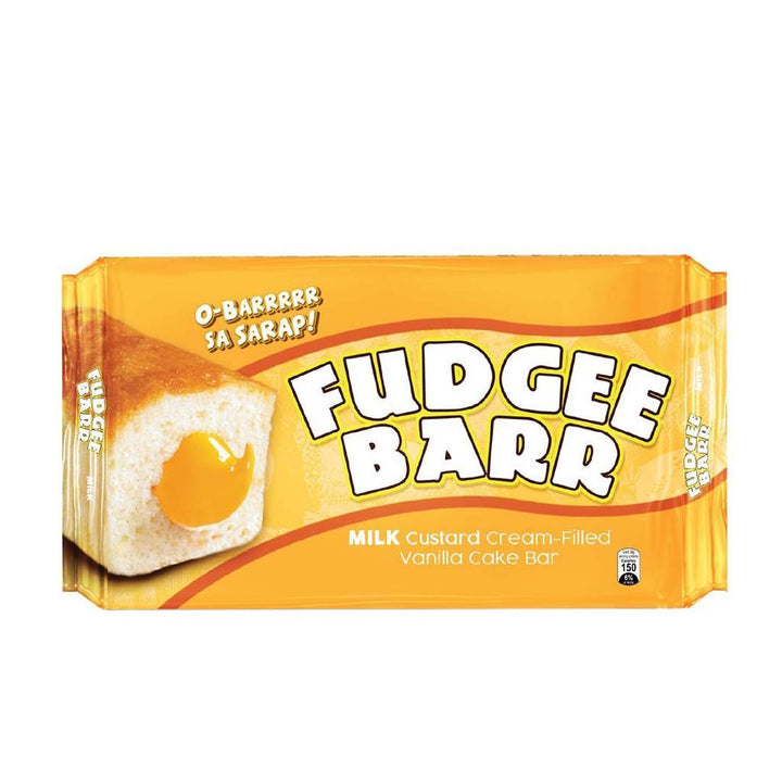 Fudgee Barr Milk Custard Cream filled Vanilla Cake Bar 10 x 39gm - Pinoyhyper