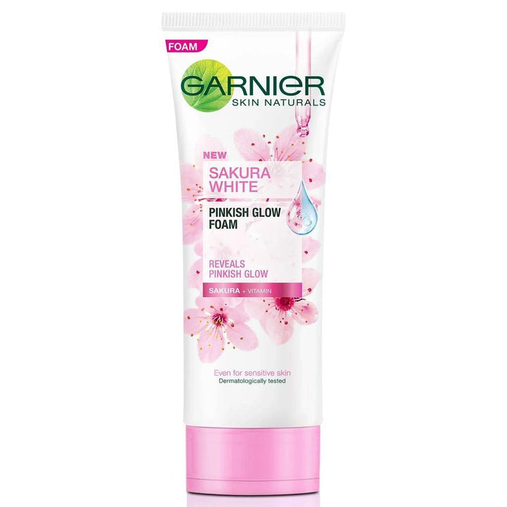 Garnier Sakura White Pinkish Glow with Foam 100mL - Pinoyhyper