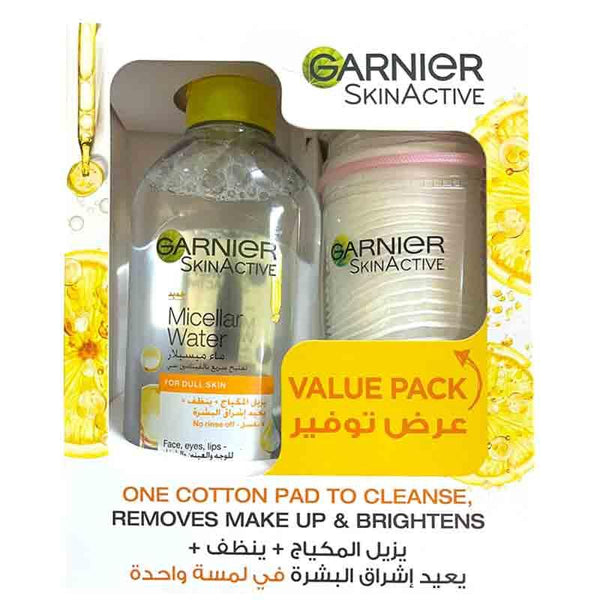 Garnier Skin Active Micellar Water with Cotton Pad Value Pack - Pinoyhyper