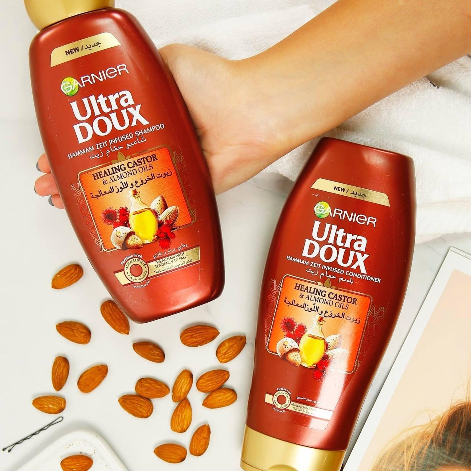 Garnier Ultra Doux Healing Castor & Almond Oils Shampoo (1+1) - 400ml - Pinoyhyper