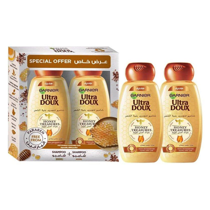 Garnier Ultra Doux Honey Treasures Shampoo(1+1) 600ml+400ml - Pinoyhyper