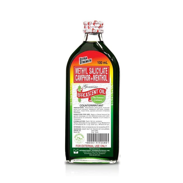 Genuine Efficascent Extra Strength Oil Liniment 100ml - Pinoyhyper