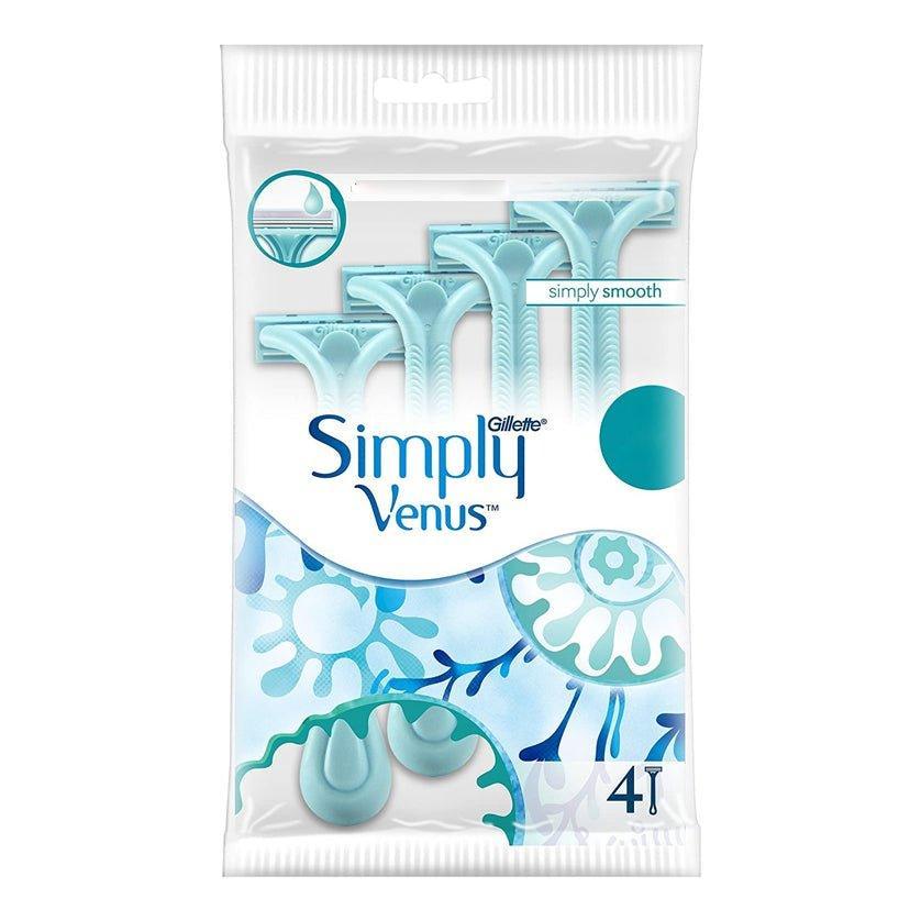 Gillette Simply Venus Women's Disposable Razors 4Pcs - Pinoyhyper