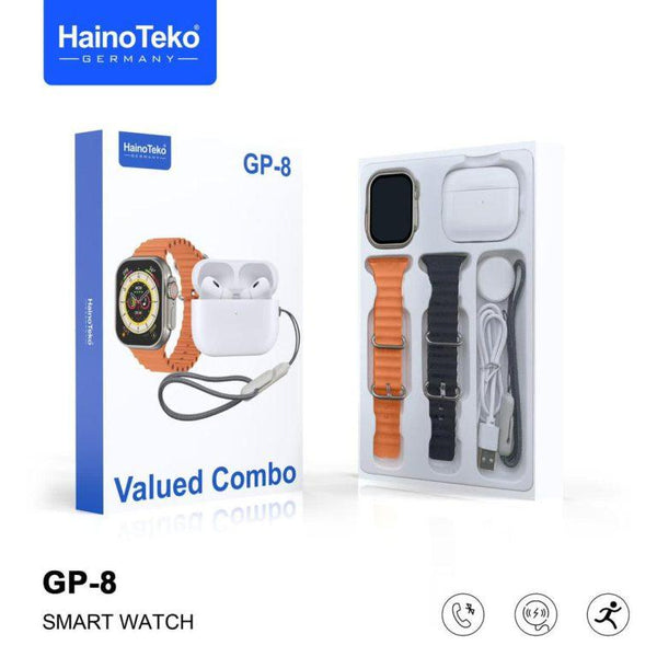 Haino Teko GP-8 Ultra Smart watch + Airpods Valued Combo Pro Original Germany - Pinoyhyper