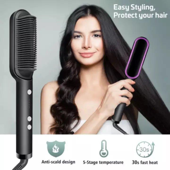 Hair Straightener Comb 2-in-1 Hair Straight & Curly Styling Tool - FH909 - Pinoyhyper