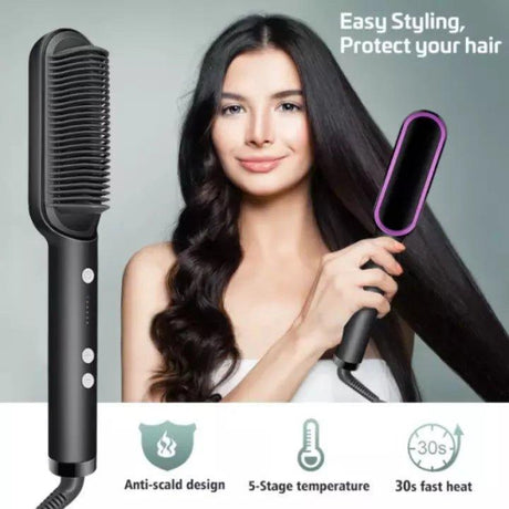 Hair Straightener Comb 2-in-1 Hair Straight & Curly Styling Tool - FH909 - Pinoyhyper