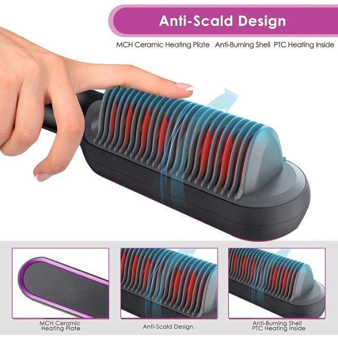 Hair Straightener Comb 2-in-1 Hair Straight & Curly Styling Tool - FH909 - Pinoyhyper