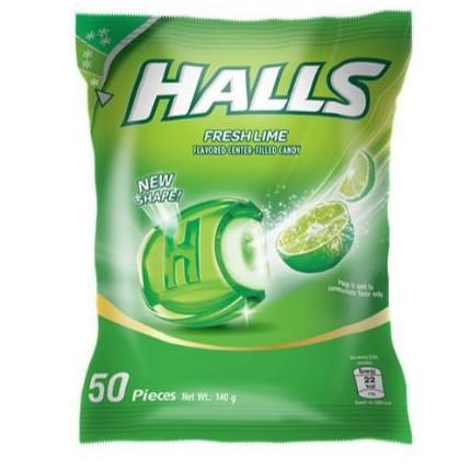 Halls Fresh Lime Flavored Center-Filled Candy (50x2.8g) - Pinoyhyper
