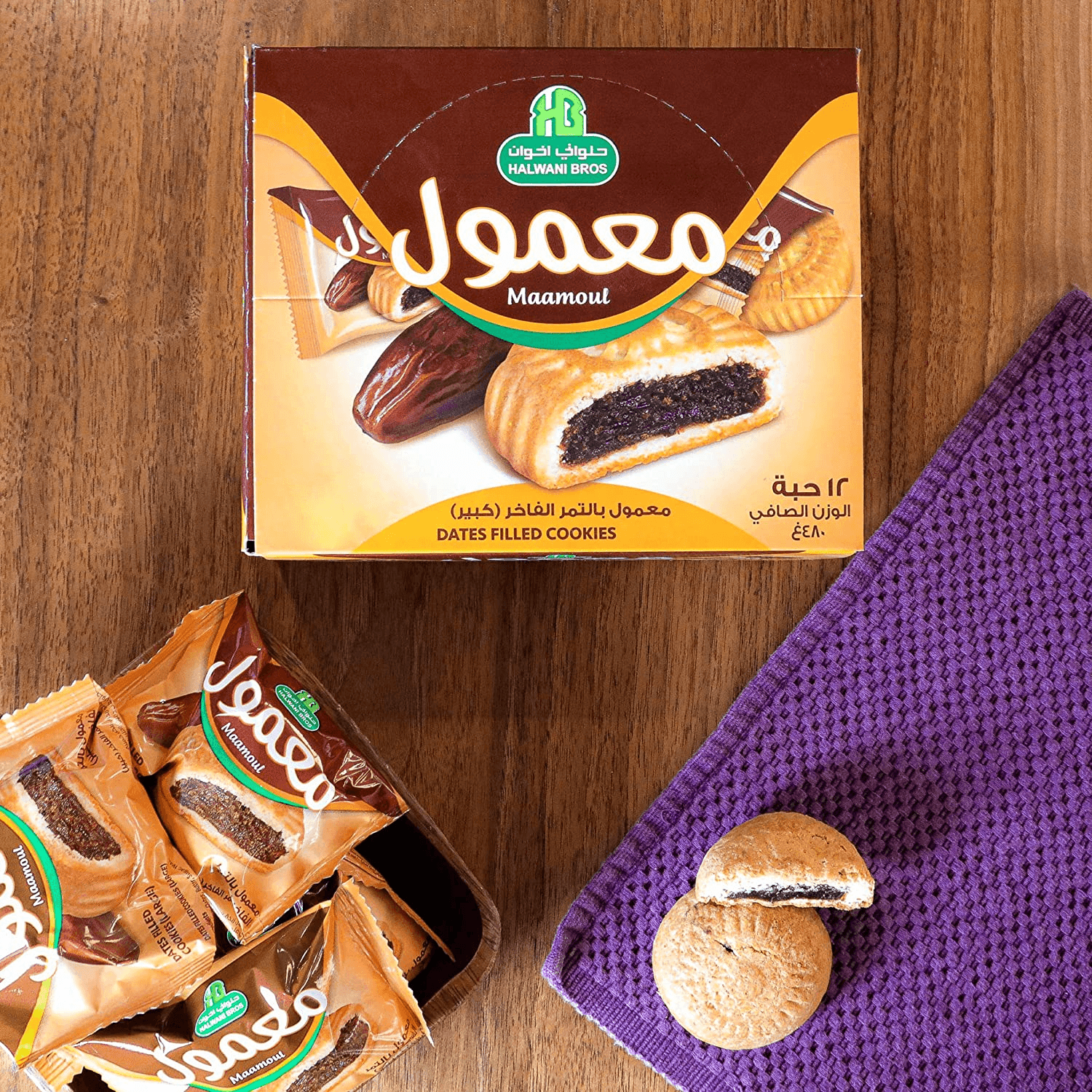 Halwani Bros Maamoul Dates Filled Cookies (288g) - 16 Pcs - Pinoyhyper