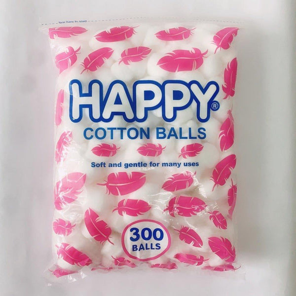 Happy Cotton Balls Soft And Gentle For Many Uses - 300 Balls - Pinoyhyper