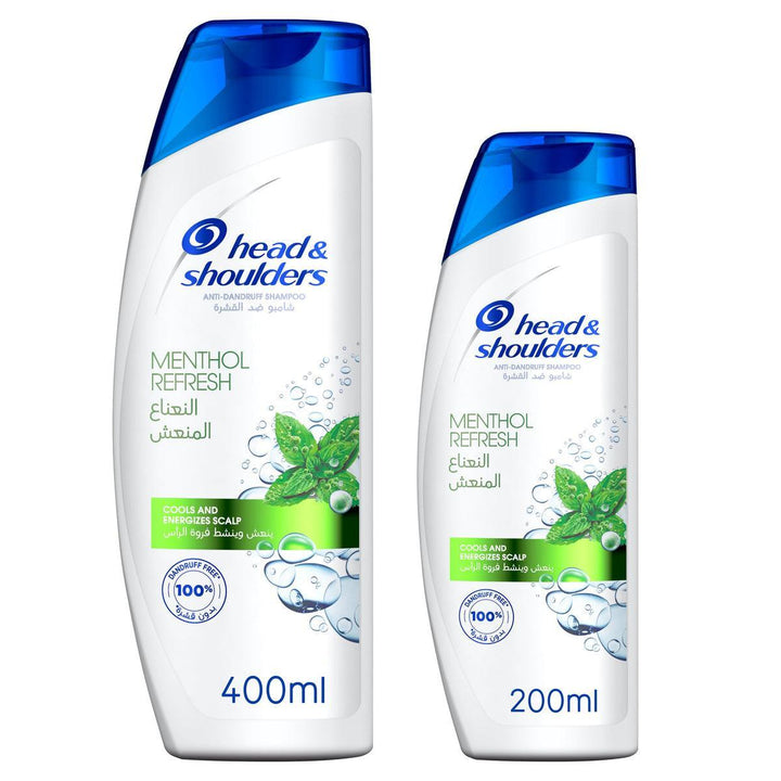 Head &amp; Shoulders Anti-Dandruff Shampoo, Menthol Refresh - 400ml+ 200ml - Pinoyhyper