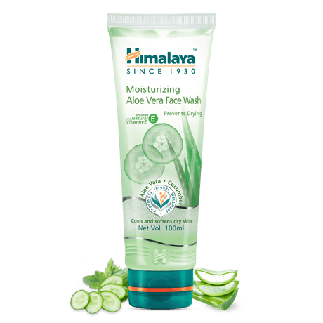 Himalaya Moisturizing Aloe Vera Face Wash Prevents Drying - 100ml - Pinoyhyper