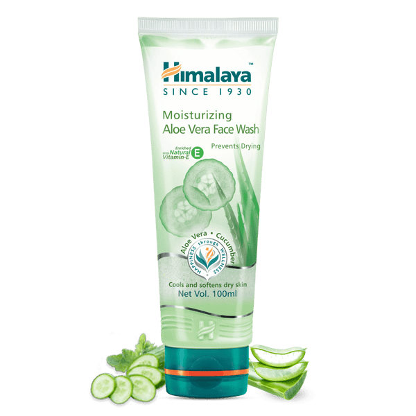 Himalaya Moisturizing Aloe Vera Face Wash Prevents Drying - 100ml - Pinoyhyper