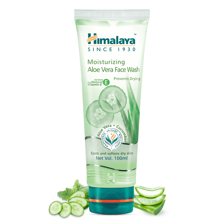 Himalaya Moisturizing Aloe Vera Face Wash Prevents Drying - 100ml - Pinoyhyper
