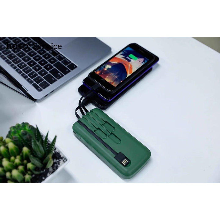 Hoco 10000mAh Power Bank With Four Cable DB07 - Pinoyhyper