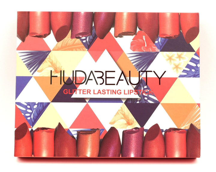 Huda Beauty Glitter Lasting Lipstick Set – Pack of 12 - Pinoyhyper