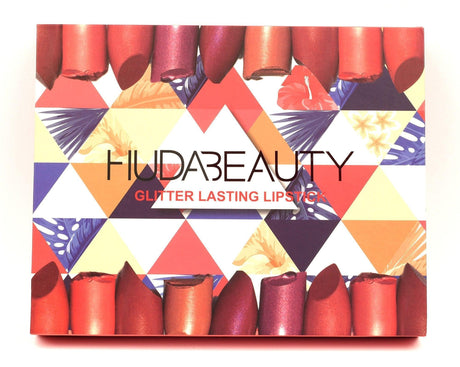 Huda Beauty Glitter Lasting Lipstick Set – Pack of 12 - Pinoyhyper