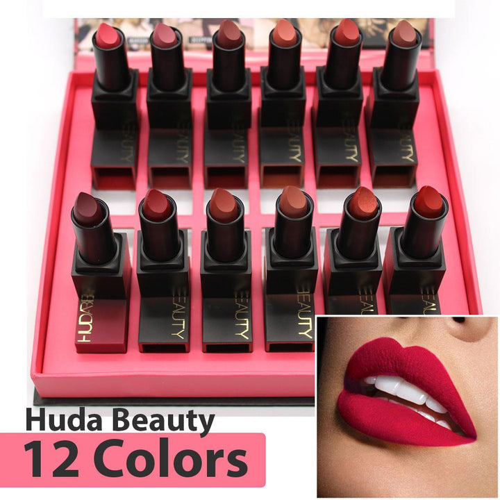 Huda Beauty Matte Lipstick Set – Pack of 12 Lipstick - Pinoyhyper