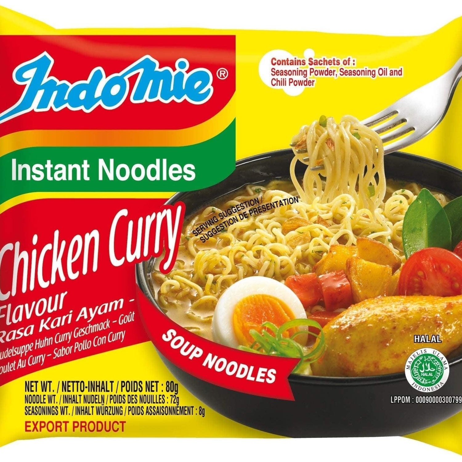 Indomie Instant Noodles Chicken Curry Flavour - 80g - Pinoyhyper