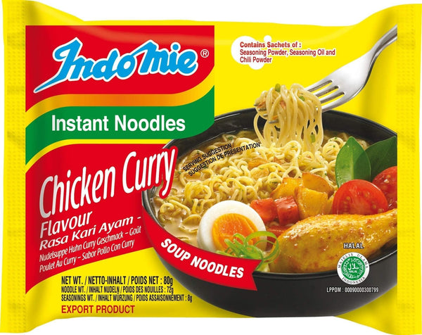 Indomie Instant Noodles Chicken Curry Flavour - 80g - Pinoyhyper