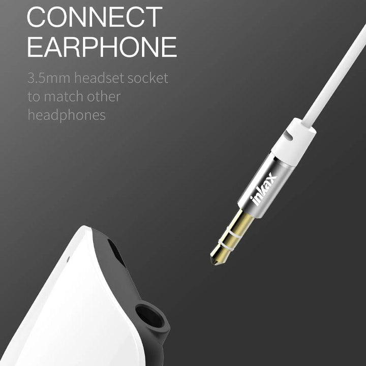 inkax Bluetooth Headset White-Collar HP-12 - Pinoyhyper