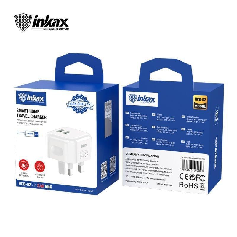 Inkax Micro Smart Home Travel Charger HCB-02 - Pinoyhyper