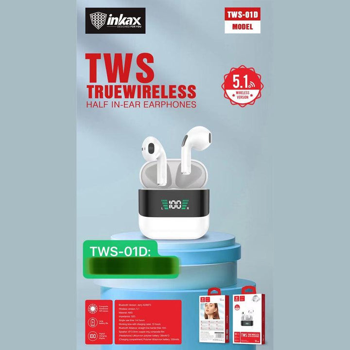 inkax Wireless Earbuds TWS-01D - Pinoyhyper