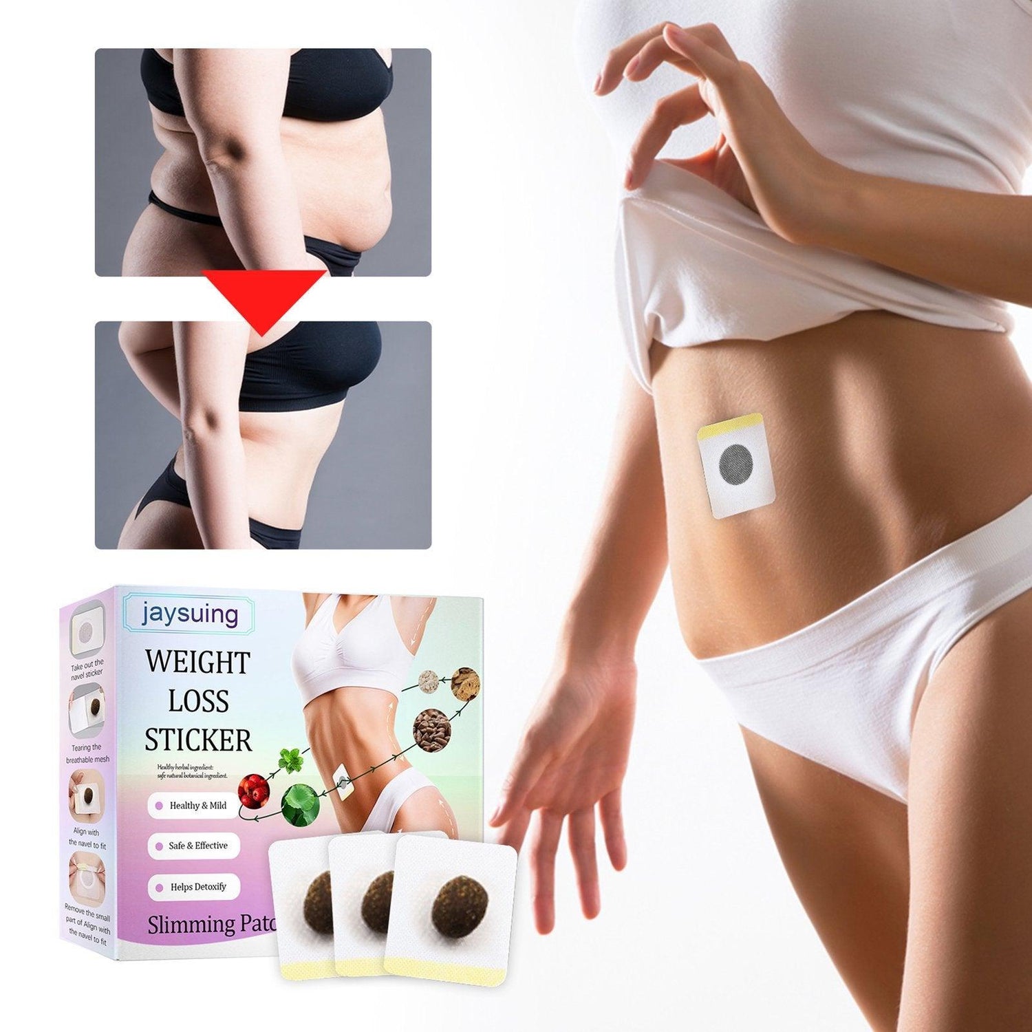 Jaysuing Weight Loss Sticker - 30pcs - Pinoyhyper