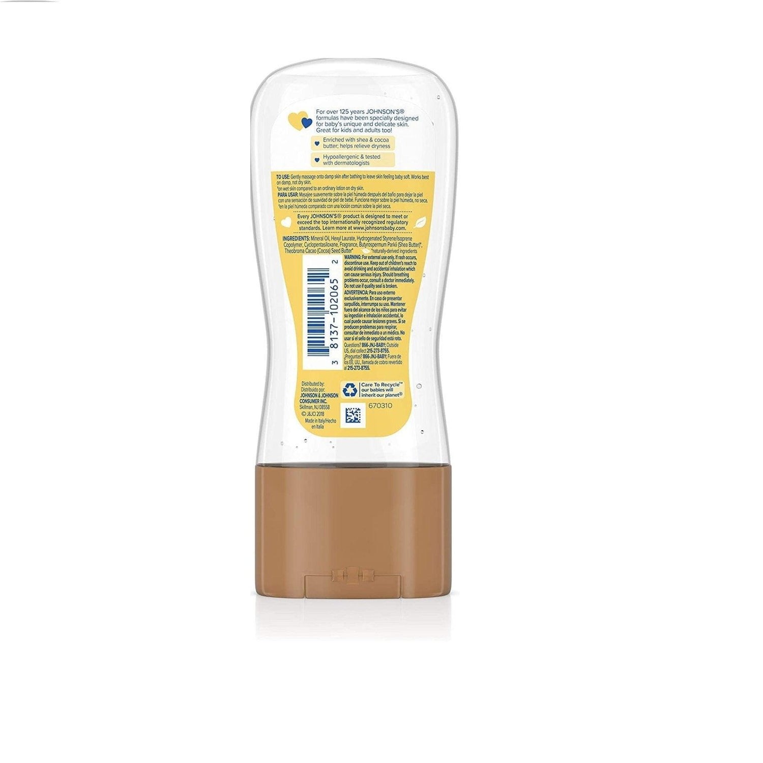 Johnson's Baby Oil Gel Enriched with Shea and Cocoa Butter - 192ml - Pinoyhyper
